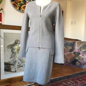 Todd and Duncan 2-piece cashmere grege skirt suit